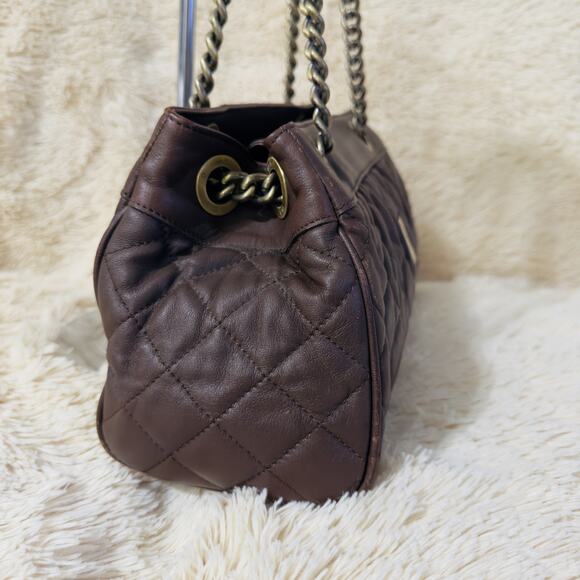 MCM Quilted Leather Chain Tote Bag - Brown - Picture 5 of 15
